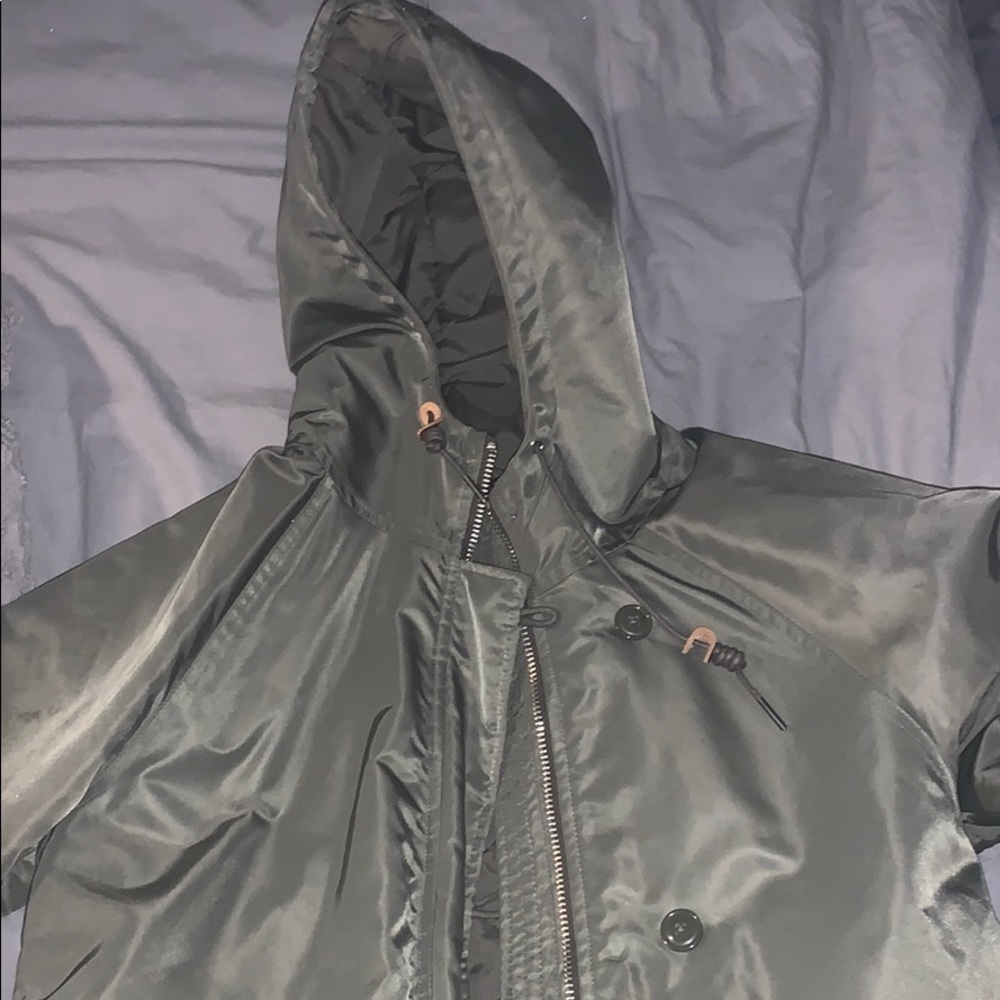 OBEY olive green puffer jacket. Size small.